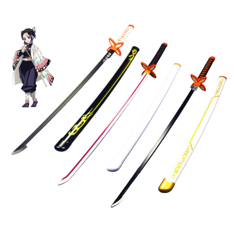 41in/104cm Demon Slayer Katana Anime Ninja Sword Demon Slayer Cosplay Prop Knife Real Size Samurai Sabre Japonesa Katana Sword