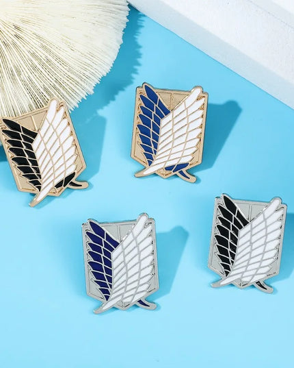 Anime Peripheral Jewelry Shirt Bag Popular Accessories Pins ZXMJ Attack on Titan Same Style Brooch Wings of Freedom Logo Badge