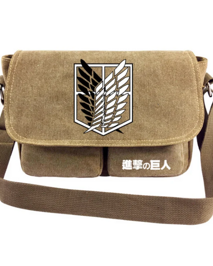 Attack on Titan Canvas Handbag Shoulder Bag Japan Anime Crossbody Bag Messenger Bags Shoulder Bag Cartoon School Book Tote Gift