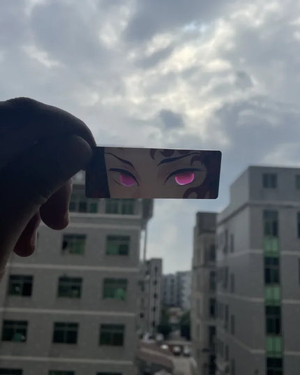 Demon Slayer Acrylic Pupil Translucency Card Key Chains Pendants Anime Twelve Kizuki Keychains Backpack Decorative Key Charm