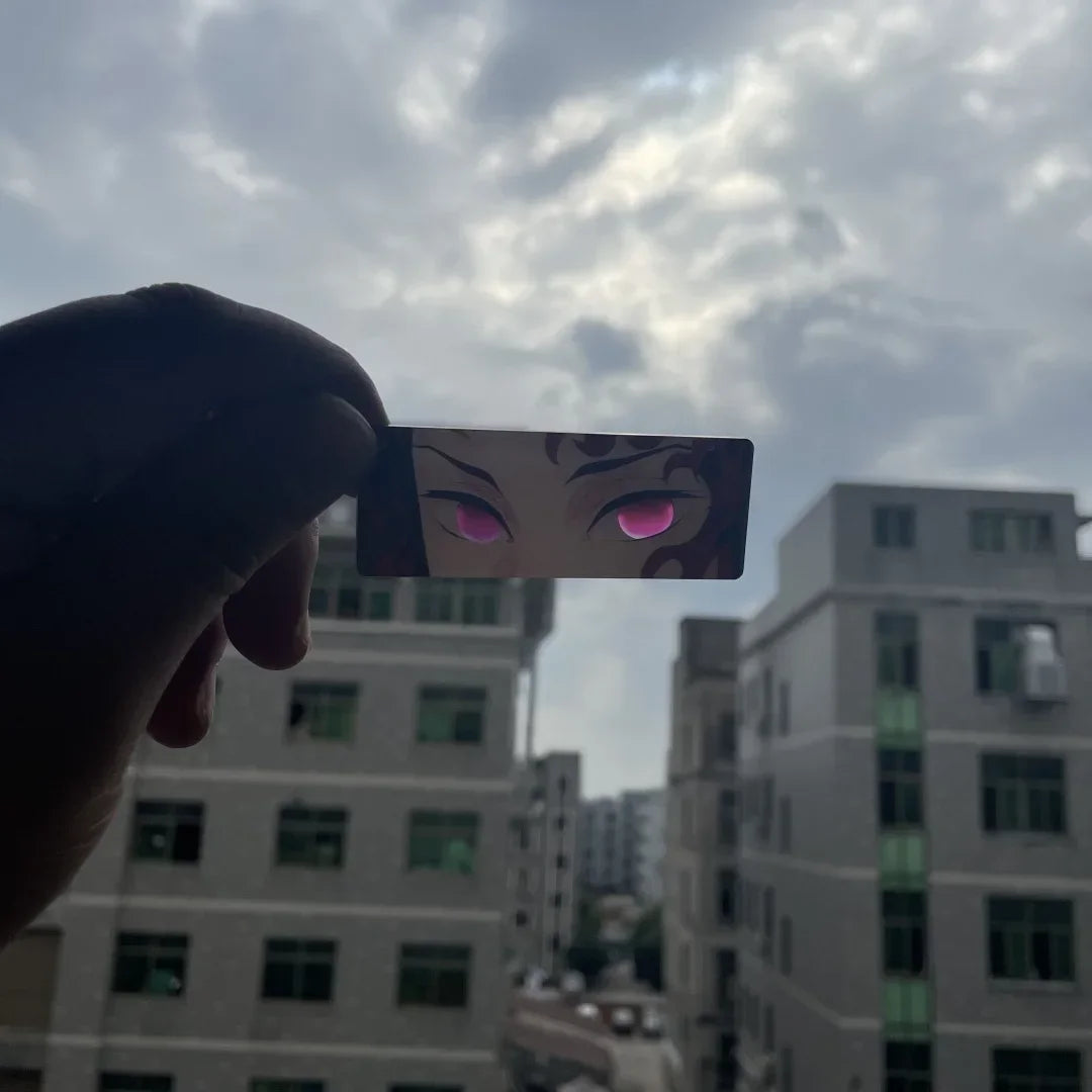Demon Slayer Acrylic Pupil Translucency Card Key Chains Pendants Anime Twelve Kizuki Keychains Backpack Decorative Key Charm