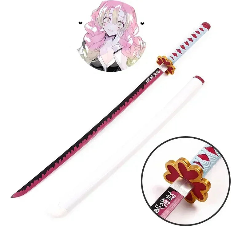 104cm Demon Slayer Katana Swords Tanjirou Zenitsu Katana Fake Sword Killer Devils Real Size Japanese Anime Cosplay Prop Toy Gift