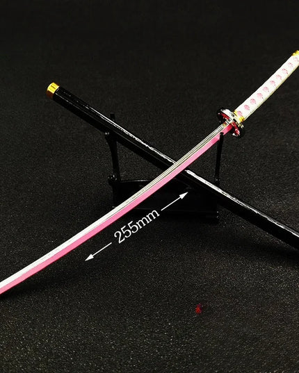 25cm Demon Slayer Katana Swords Kimetsu No Yaiba Samurai Sword Real Size Japanese Katana Anime Cosplay Prop Home Decoration