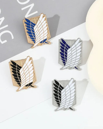 Anime Peripheral Jewelry Shirt Bag Popular Accessories Pins ZXMJ Attack on Titan Same Style Brooch Wings of Freedom Logo Badge