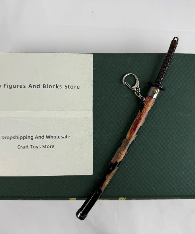 Elden Rivers of Blood Sword Replica Ring 23cm/9.05in Zinc Alloy Model with spring release scabbard, Rust-Proof, Ideal for Fans