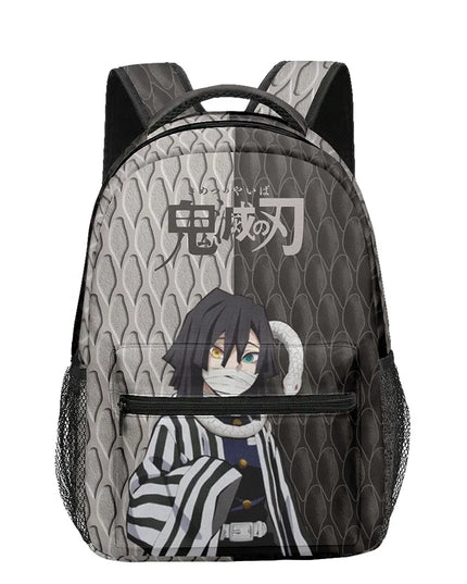 Anime Demon Slayer Tanjiro Nezuko 3D Printed Backpack for College Students Large School Bag 15 Inch Laptop Bag Middle School