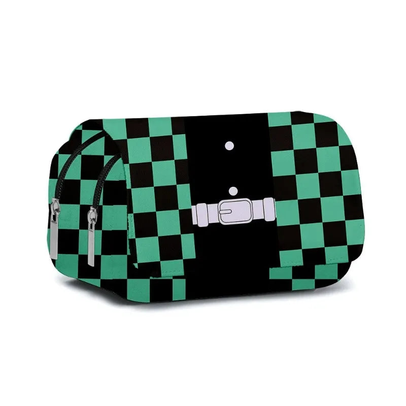 Demon Slayer 3D Anime Pen Bag Student Storage Bag Tanjirou Nezuko Zenitsu Giyuu Cartoon Pen Box Cute Boys Girls Pencil Case