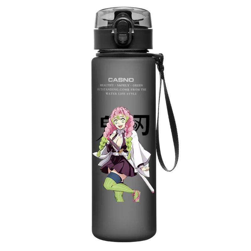 560Ml Demon Slayer Cup Drinking Outdoor Water Bottle Nezuko Tanjirou Children Portable Plastic Large Capacity Cup Christmas Gift