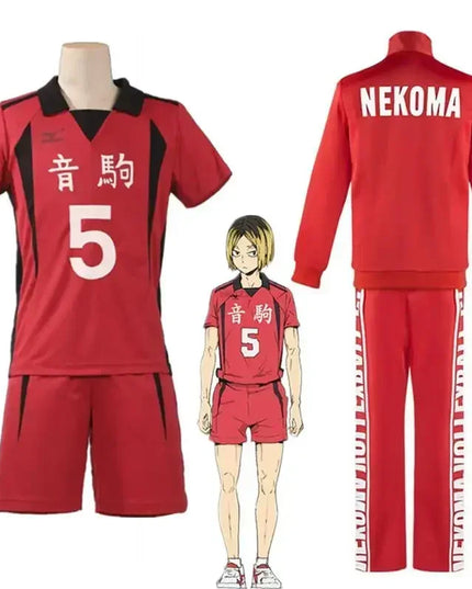 Anime Haikyuu Nekoma Middelbare School Kenma Kozume Cosplay Kostuum Geen 5 Jersey Korte Mouw Sportkleding Halloween Kleding