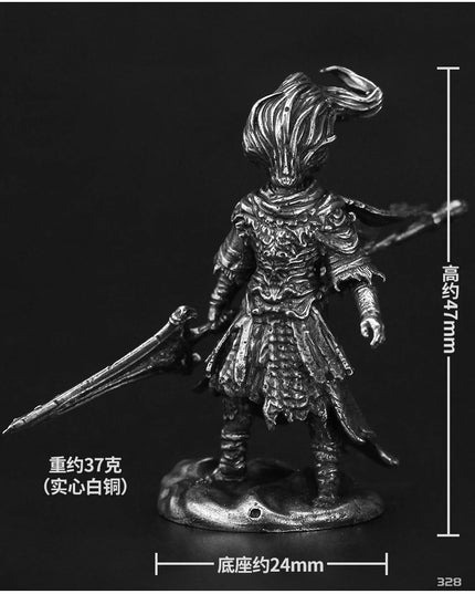 Vintage White Brass Dark Souls III Nameless King Anime Action Figurine Metal Game Character Model Collections Toy Gifts