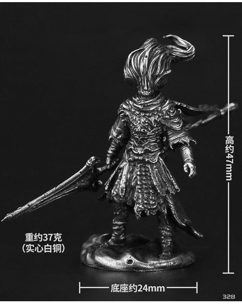 Vintage White Brass Dark Souls III Nameless King Anime Action Figurine Metal Game Character Model Collections Toy Gifts