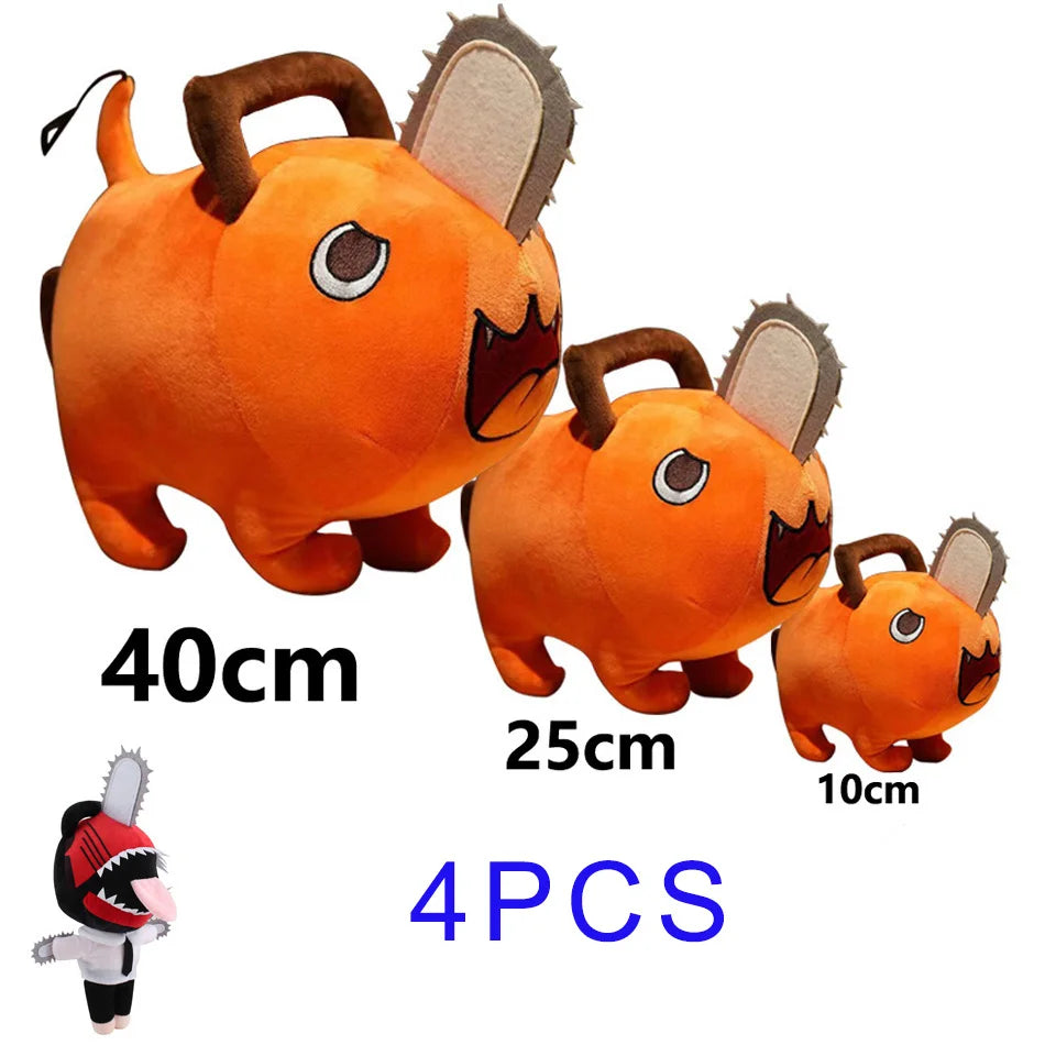 10-40cm Anime Chainsaw Man Dolls Plush Toy Cartoon Pochita Orange Dog Pillow Stuffed Soft  Toy for Kids Birthday Gift