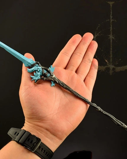 30cm/11.81in Eldenn Game Peripheral Weapon Model Dream Spear Metal Handicraft Ornament Collection Desktop Display Gift Toys Boys