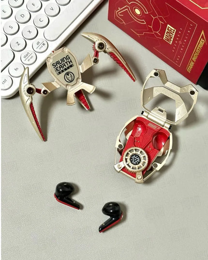 MARVEL Collaboration Bluetooth Headphones ANC Active Noice Cancellation Bluettoth Wireless Earphones Sports Gaming Gift Iron Man