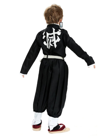 Anime Demon Slayer Kamado Tanjirou Cosplay Costume Kimetsu No Yaiba Cartoon Costume Sutis Wigs Halloween For Kids Adult CosParty