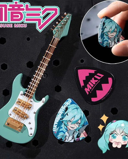 3PCS Hatsune Miku Multicolor Guitar Picks Acrylic Guitar Picks for Acoustic Electric Guitars Bass or Ukulele Guitar Accessories