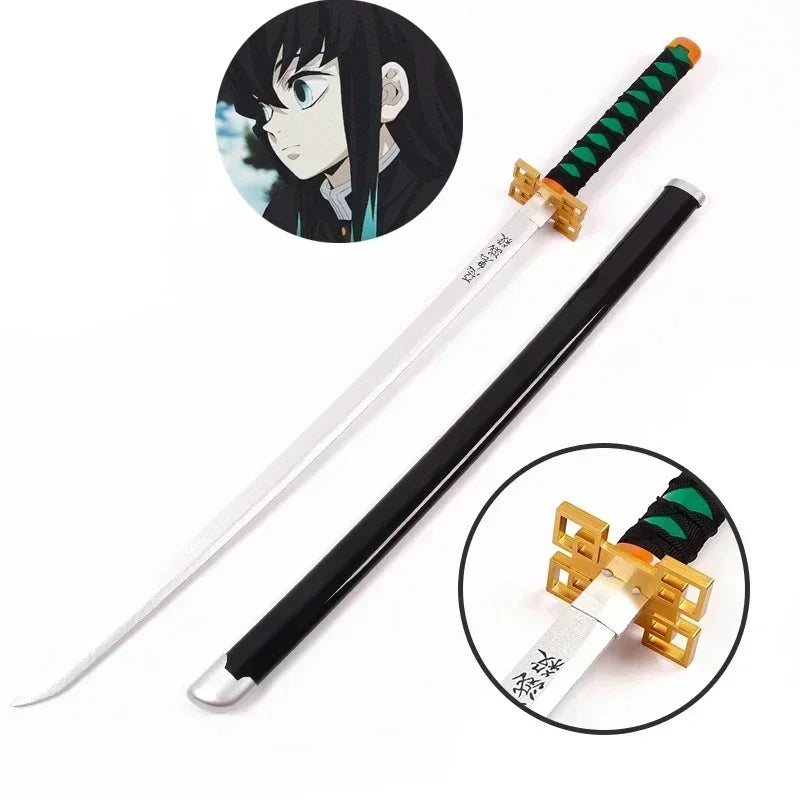 104cm Demon Slayer Katana Swords Tanjirou Zenitsu Katana Fake Sword Killer Devils Real Size Japanese Anime Cosplay Prop Toy Gift
