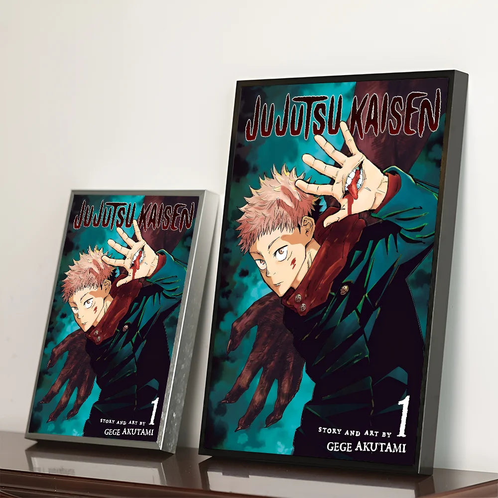 Jujutsu Kaisen Anime Classic Vintage Posters Decoracion Painting Wall Art White Kraft Paper Kawaii Room Decor