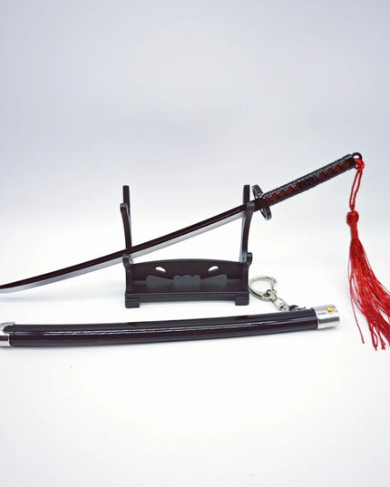 Demon Slayer Peripherals Tanjiro, Agatsuma Zenitsu Katana Full Metal Weapons Bounce Jump Knife Crafts Toy Sword Model Ornaments