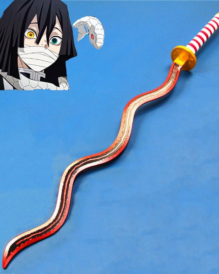 41in/104cm Demon Slayer Katana Anime Ninja Sword Demon Slayer Cosplay Prop Knife Real Size Samurai Sabre Japonesa Katana Sword