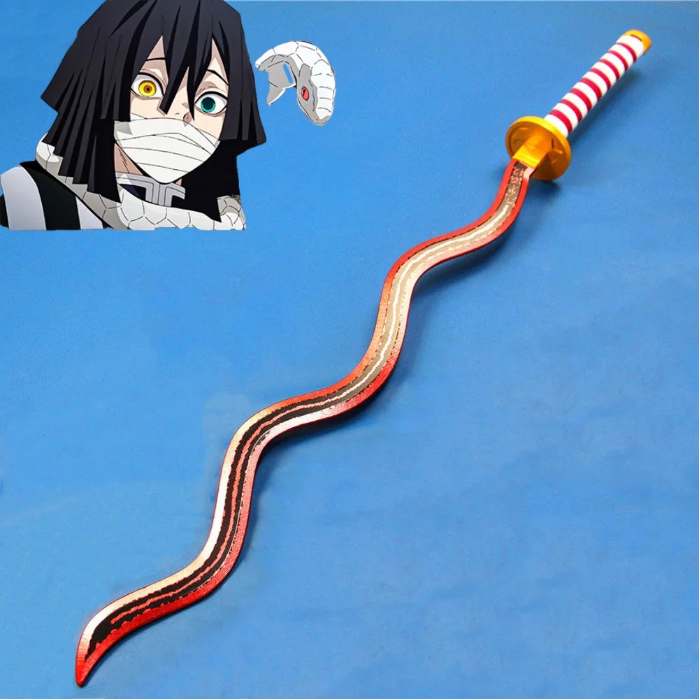 41in/104cm Demon Slayer Katana Anime Ninja Sword Demon Slayer Cosplay Prop Knife Real Size Samurai Sabre Japonesa Katana Sword