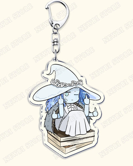 Video Game Dark Souls Keychains for Women Accessories Bag Bloodborne Malenia Melina Keyrings Jewelry Fans Gaming Friends Gift