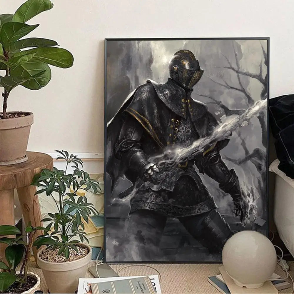 1pc DARK SOULS Adventure Game Poster Wall Art Home Decor Room Decor Digital Painting Living Room Restaurant Kitchen Art