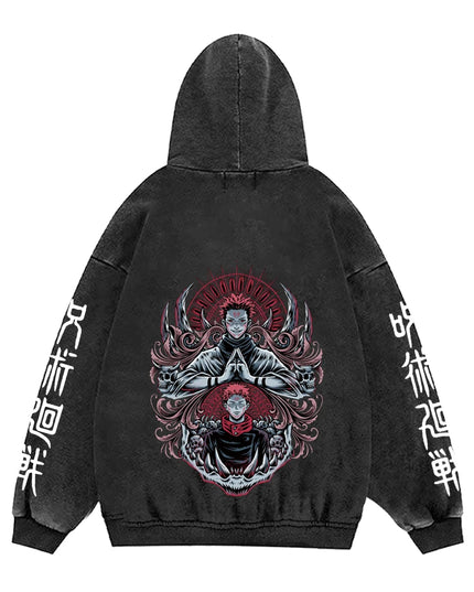 Jujutsu Kaisen Anime Hoodies Men Women 100%Cotton Toji Gothic Manga Sweatshirts Vintage Casual Pullover Fashion Streetwear Daily