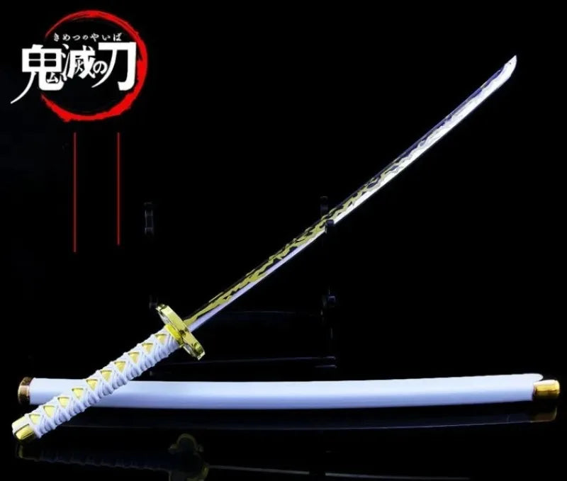 25cm Demon Slayer Katana Swords Kimetsu No Yaiba Samurai Sword Real Size Japanese Katana Anime Cosplay Prop Home Decoration