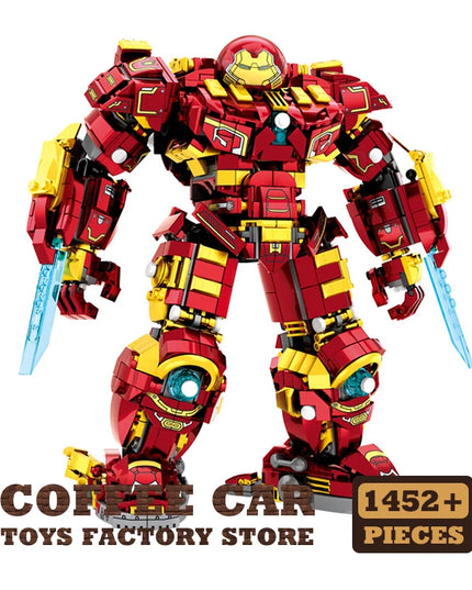 Superheroes Mecha DIY Building Blocks Movie Mech Hero 3D Model Armor Iron Robot MOC Bricks Toys For Adult Kid Boy Christmas Gift