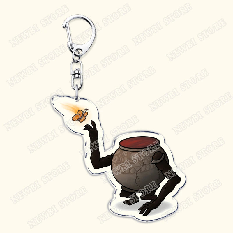 Video Game Dark Souls Keychains for Women Accessories Bag Bloodborne Malenia Melina Keyrings Jewelry Fans Gaming Friends Gift