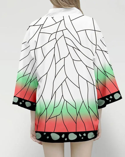 Anime Tanjirou Kamado Cosplay Kimonos for Men Women Japanese Haori Kamade Nezuko Robe Outfits Kochou Shinobu Kimono Summer Cloak