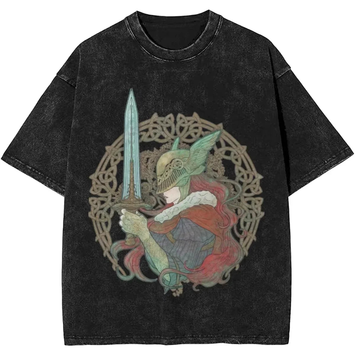 Women Men Malenia Blade of Miquella Washed T Shirt Summer Maidenless Tarnished Classic Simple Harajuku T Shirt New Arrival