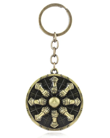 Game Dark Souls Keychain Sun Knight Shield Ornstein Artorias Sword Smough Hammer Key Chain Pendant Cosplay Jewelry