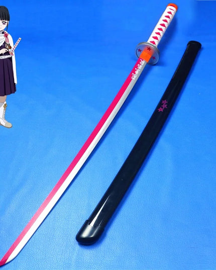 41in/104cm Demon Slayer Katana Anime Ninja Sword Demon Slayer Cosplay Prop Knife Real Size Samurai Sabre Japonesa Katana Sword
