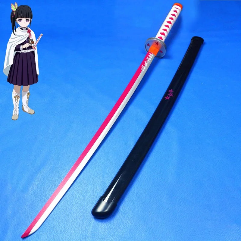41in/104cm Demon Slayer Katana Anime Ninja Sword Demon Slayer Cosplay Prop Knife Real Size Samurai Sabre Japonesa Katana Sword