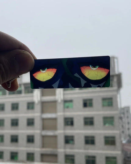 Demon Slayer Acrylic Pupil Translucency Card Key Chains Pendants Anime Twelve Kizuki Keychains Backpack Decorative Key Charm