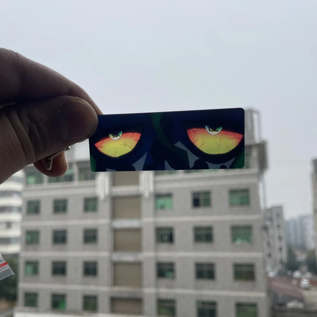 Demon Slayer Acrylic Pupil Translucency Card Key Chains Pendants Anime Twelve Kizuki Keychains Backpack Decorative Key Charm