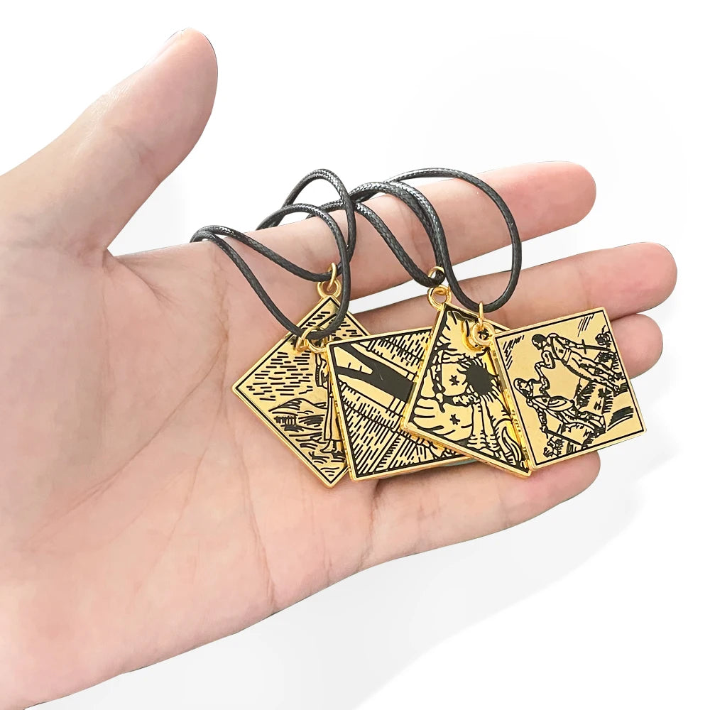Game Ring Keychain Amulet Prosthetic Swordsman Pendant Necklaces for Men Women Bag Car Cosplay Props Accessories Jewelry