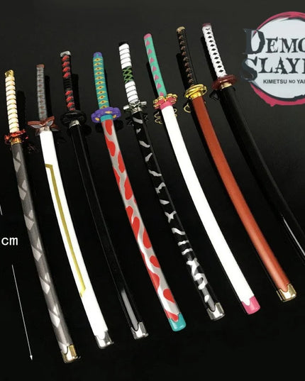 25cm Demon Slayer Katana Swords Kimetsu No Yaiba Samurai Sword Real Size Japanese Katana Anime Cosplay Prop Home Decoration