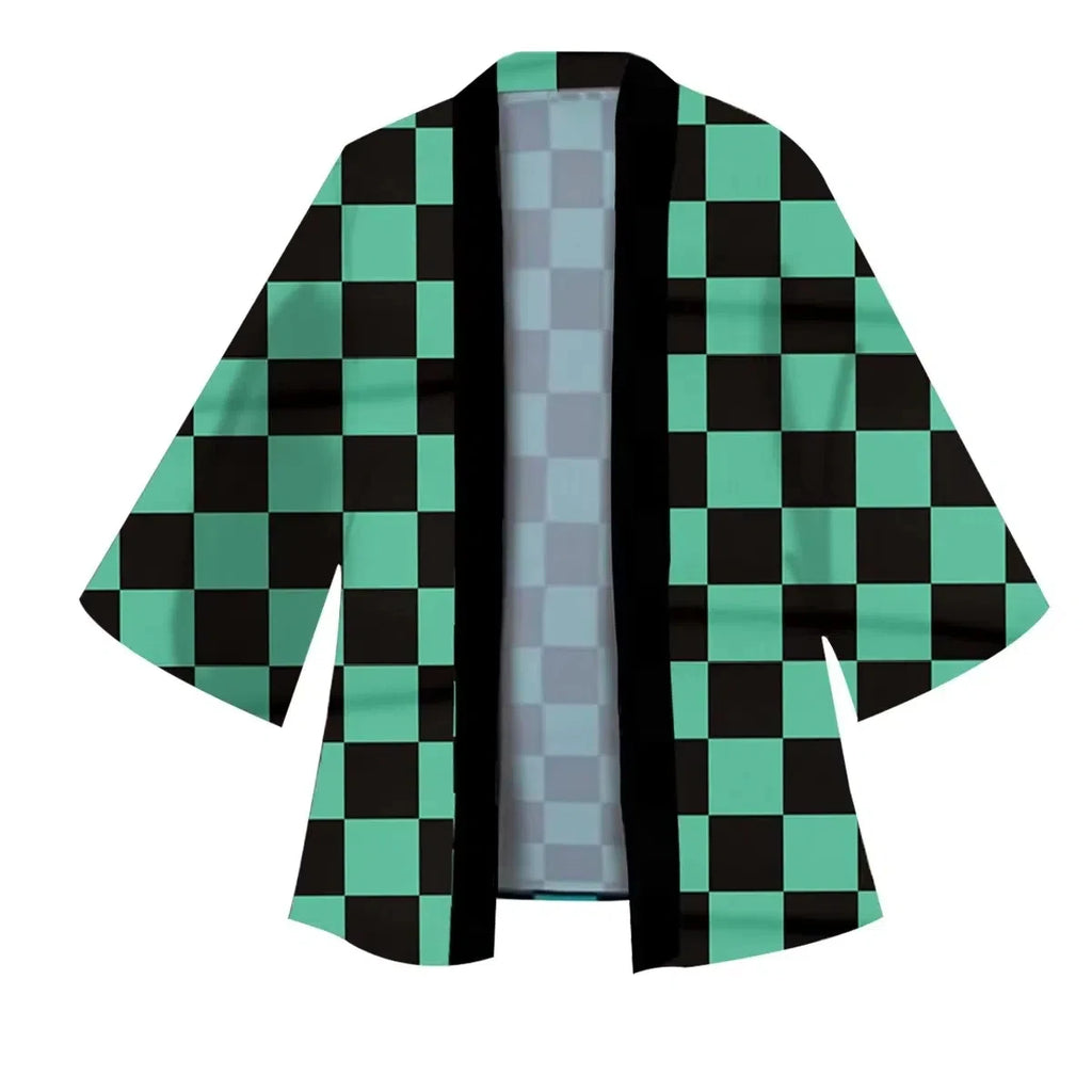 Anime Tanjirou Kamado Cosplay Kimonos for Men Women Japanese Haori Kamade Nezuko Robe Outfits Kochou Shinobu Kimono Summer Cloak