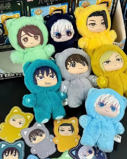 In Stock Genuine Eaki Jujutsu Kaisen Season 2 Cat Park Party Gojo Satoru Blind Box Plush Wrist Bag Pendant Model Collection