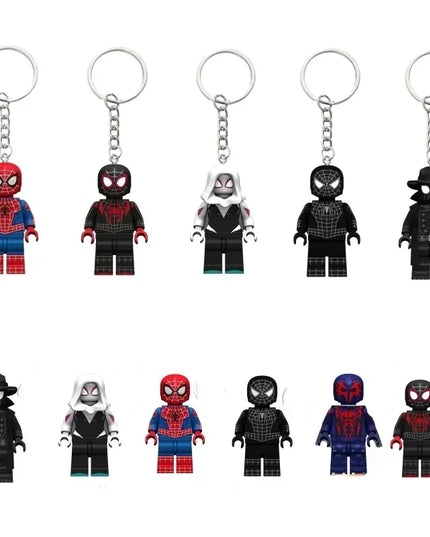 Marvel Spiderman Keychain Gwen Peripheral Movies Student Cartoon Animation Cute School Bag Pendant Children's Toy Ornament Gift