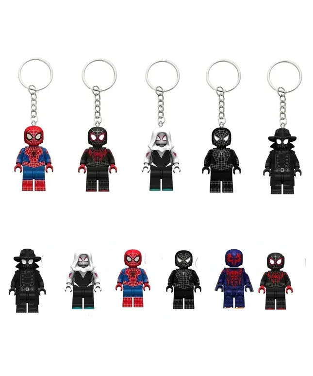 Marvel Spiderman Keychain Gwen Peripheral Movies Student Cartoon Animation Cute School Bag Pendant Children's Toy Ornament Gift