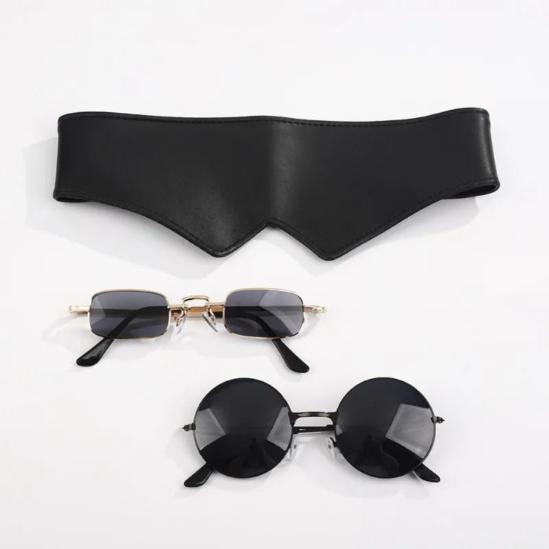 Satoru Gojo Cosplay Patch Glasses Anime Jujutsu Kaisen Cosplay Accessories Gojo Half Face Mask Masquerade Halloween Party Custom