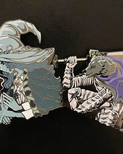 Elden Ring Ranni and Blaidd Enamel Pin
