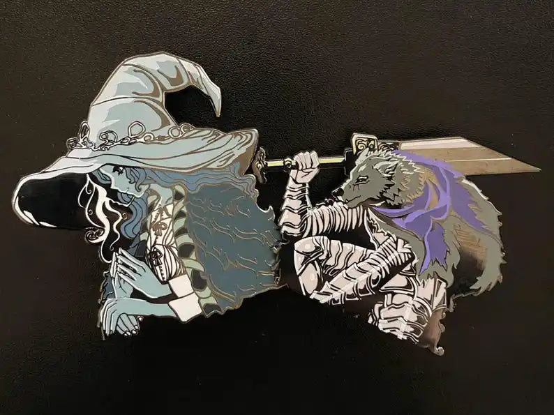 Elden Ring Ranni and Blaidd Enamel Pin
