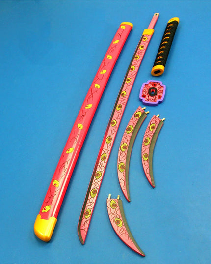 41in/104cm Demon Slayer Katana Anime Ninja Sword Demon Slayer Cosplay Prop Knife Real Size Samurai Sabre Japonesa Katana Sword