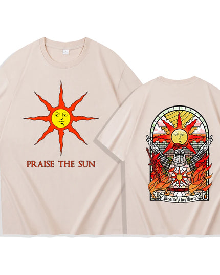 Dark Souls Praise The Sun T-shirt Man Women Harajuku O-neck Summer Casual Shirt