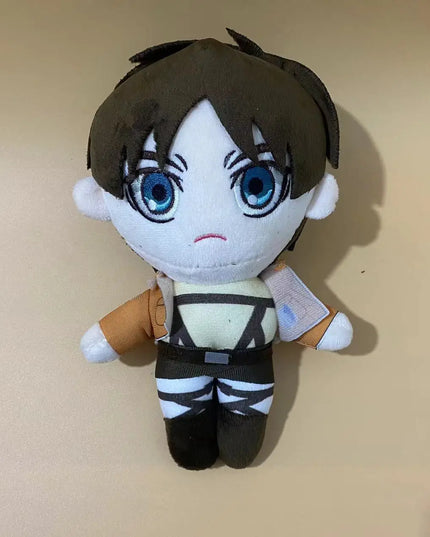 20cm Anime Attack on Titan Plush Toys Doll Kawaii Levi Eren Mikasa Cute Kawaii Collection Green Stuffed Birthday Gifts For Kids